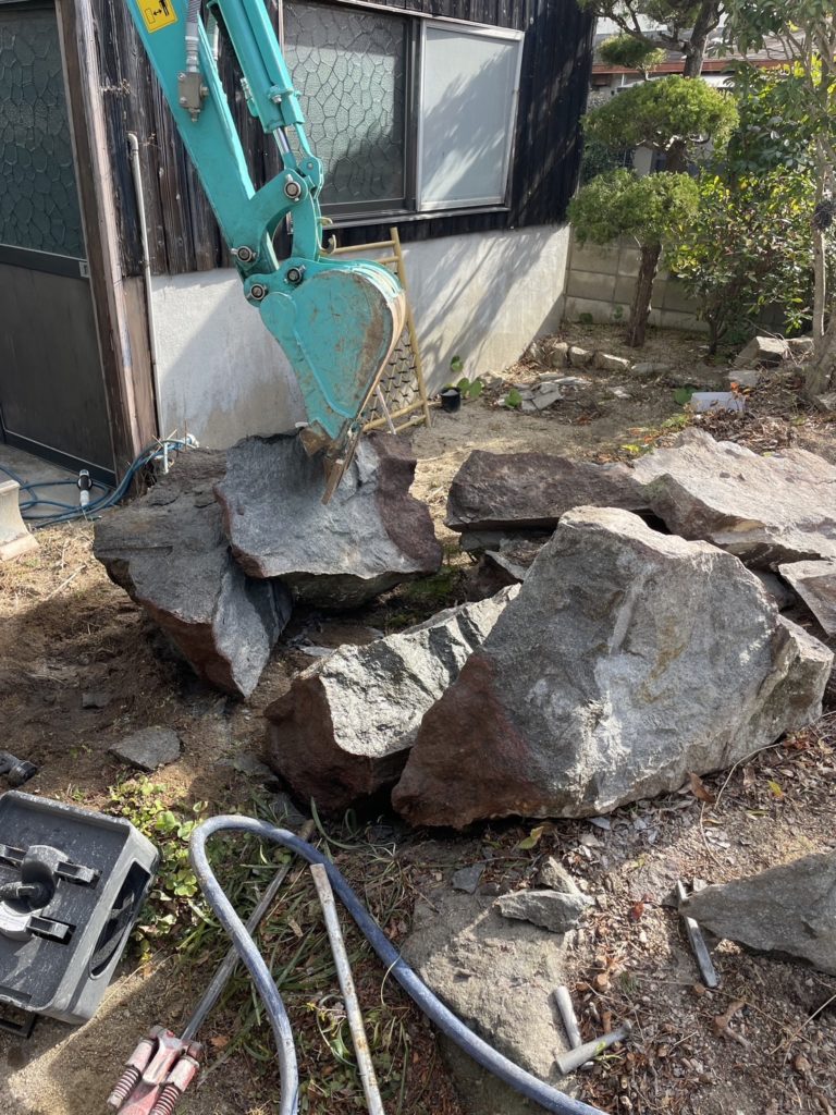 庭石撤去画像
